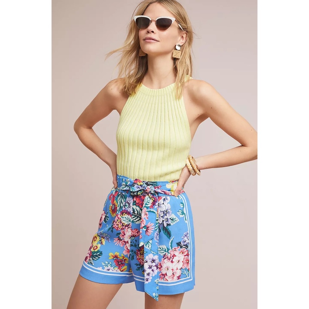 Anthropologie Maeve Scarf Print Shorts